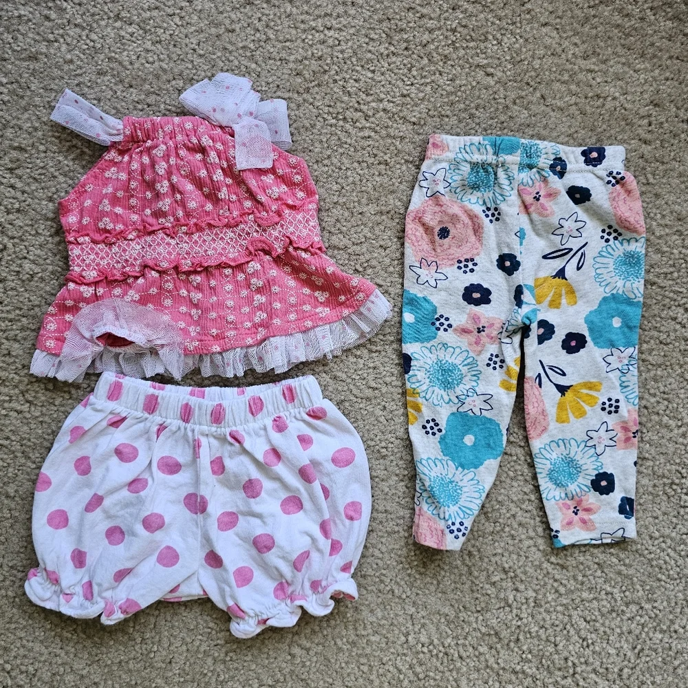 38pc baby girl clothing 3 6 month shorts dress footie onesie romper robe swim